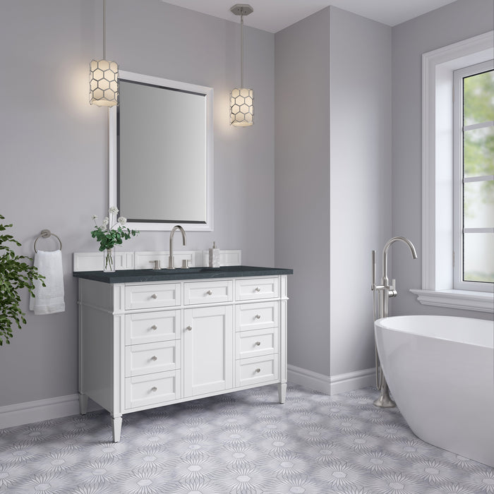 James Martin Brittany 48" Single Bathroom Vanity, Bright White