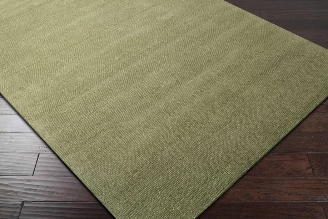 Brockton Solid Wool Sage Green Area Rug