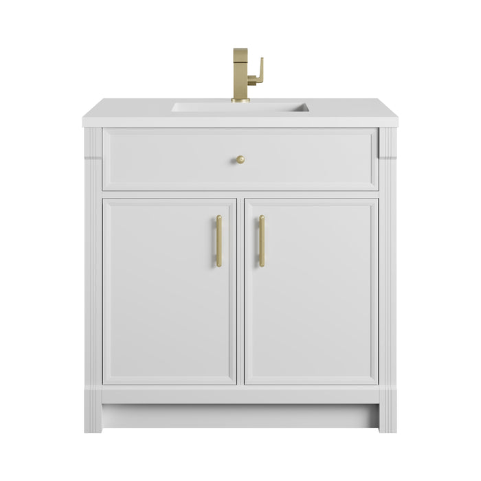 James Martin Bellshire 36" Single Bathroom Vanity, Bright White