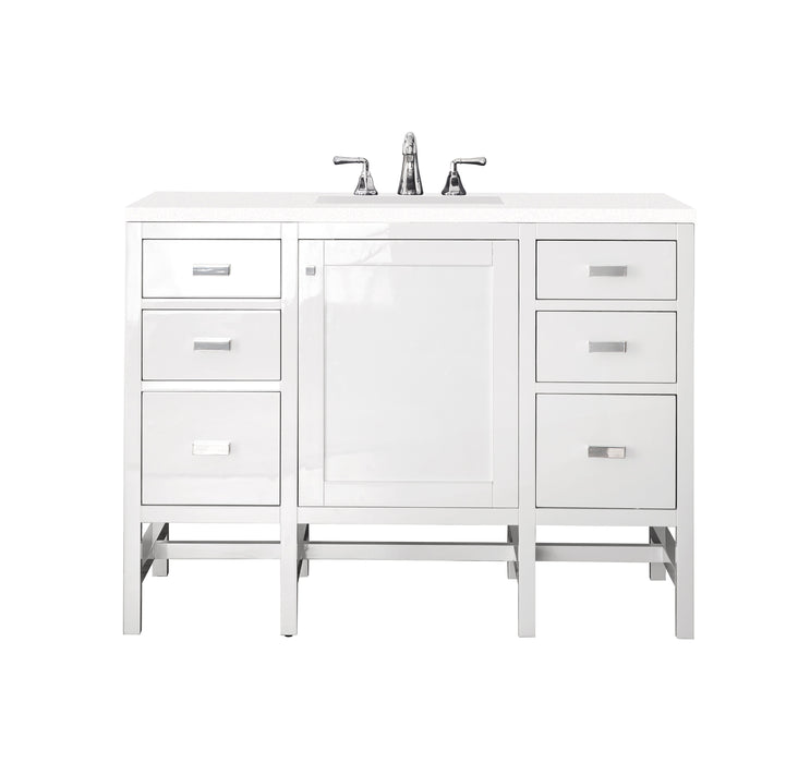 James Martin Addison 48" Single Bathroom Vanity, Glossy White