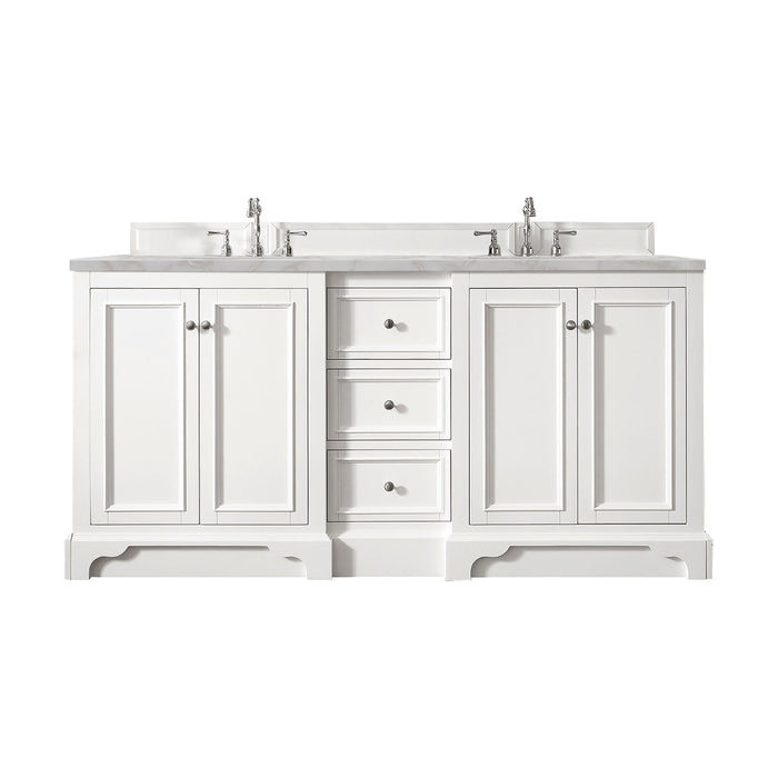 James Martin De Soto 72" Double Bathroom Vanity, Bright White