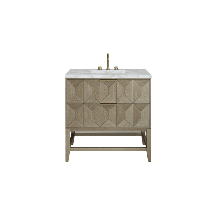 James Martin Emmeline 36" Single Bathroom Vanity, Pebble Oak