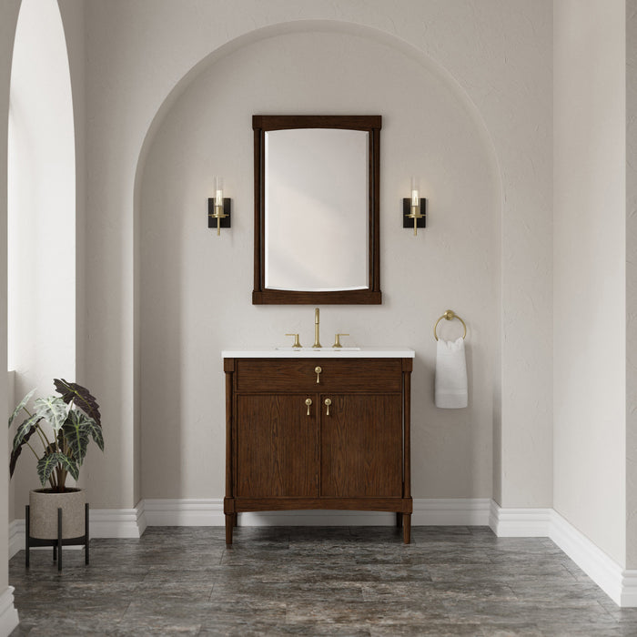 James Martin Kinnsden 26" Mirror, Sable Oak