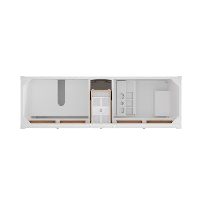 James Martin Bellshire 72" Double Bathroom Vanity, Bright White