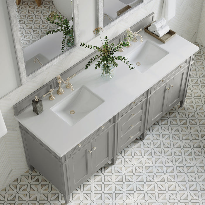 James Martin Brittany 72" Double Bathroom Vanity, Urban Gray