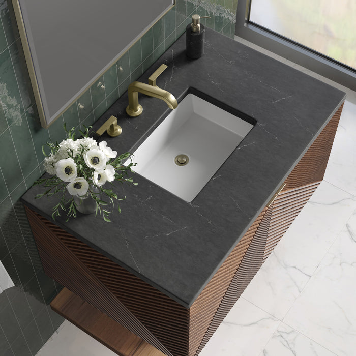 James Martin Marcello 36" Floating Single Bathroom Vanity, Chestnut