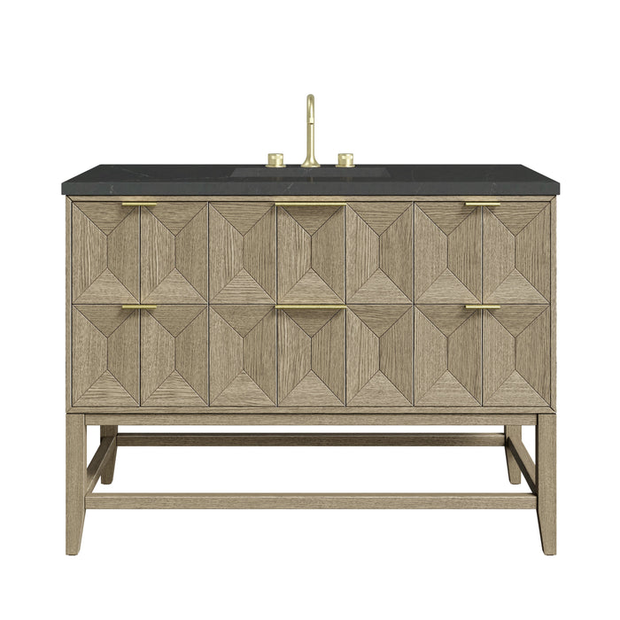 James Martin Emmeline 48" Single Bathroom Vanity, Pebble Oak