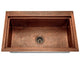 Polaris 32" Single Bowl Dual Mount Copper Sink P519