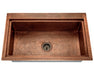 Polaris 32" Single Bowl Dual Mount Copper Sink P519 - Farmhouse Kitchen and Bath