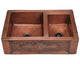 Polaris Double Offset Bowl Cooper Apron Farmhouse Sink P119