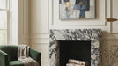 Calacatta Viola Marble Fluted Fireplace Mantel Polished (L)36" (H)40" (D)2.5"