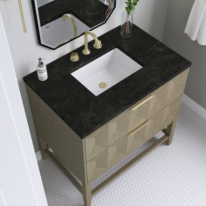 James Martin Emmeline 36" Single Bathroom Vanity, Pebble Oak