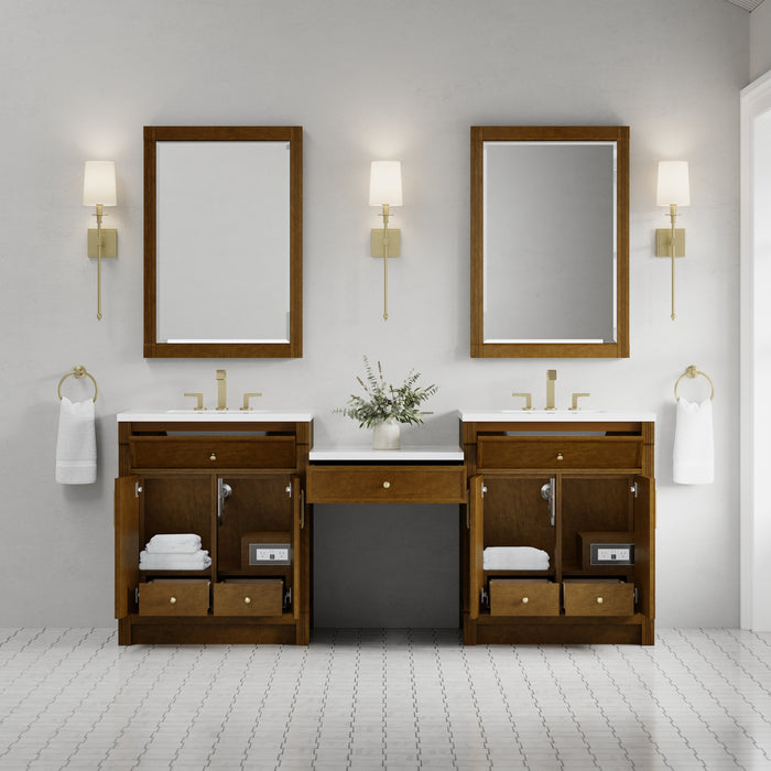 James Martin Bellshire 84" Double Bathroom Vanity, Honey Oak