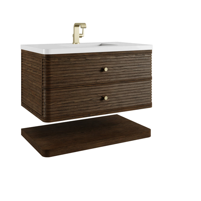 James Martin Allamari 36" Floating Single Bathroom Vanity, Sable