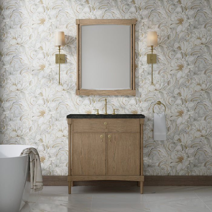 James Martin Kinnsden 36" Single Bathroom Vanity, Weathered Oak