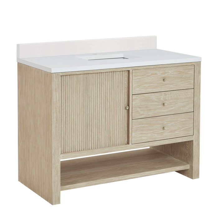 James Martin Marigot 48" Single Bathroom Vanity, Sunwashed Oak