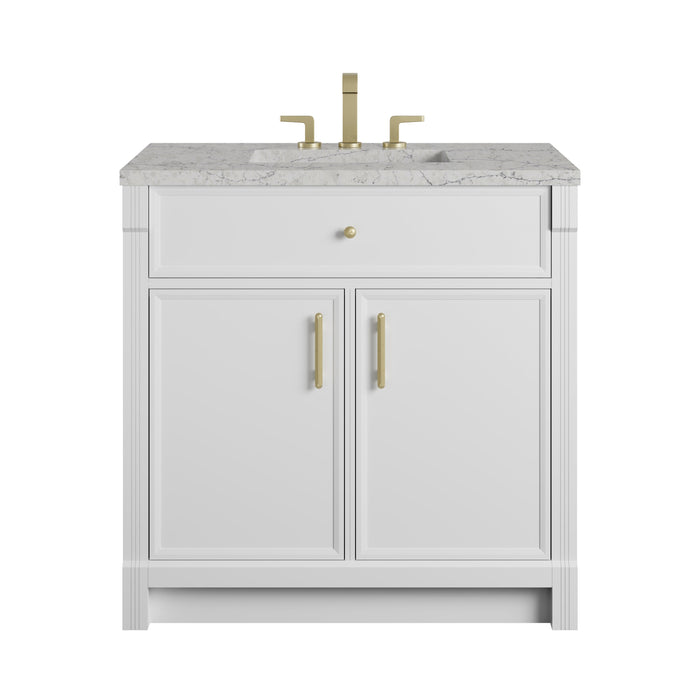 James Martin Bellshire 36" Single Bathroom Vanity, Bright White