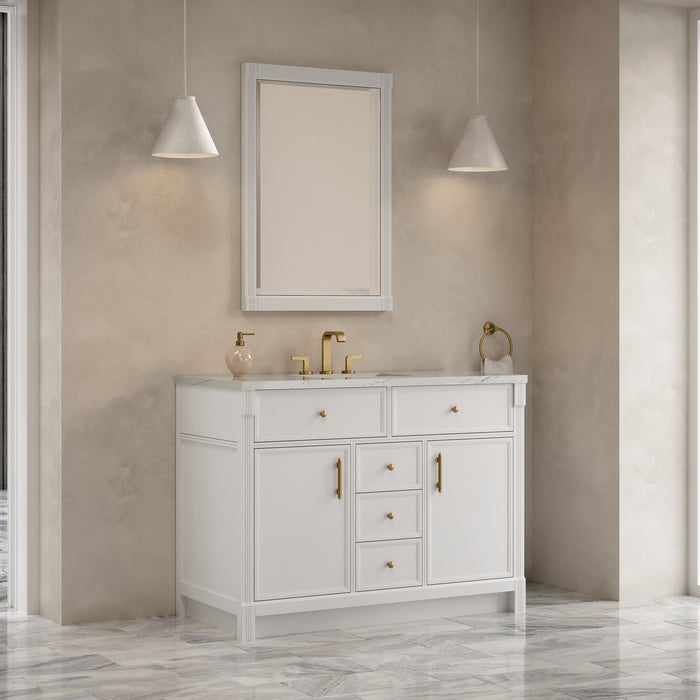 James Martin Bellshire 48" Single Bathroom Vanity, Bright White