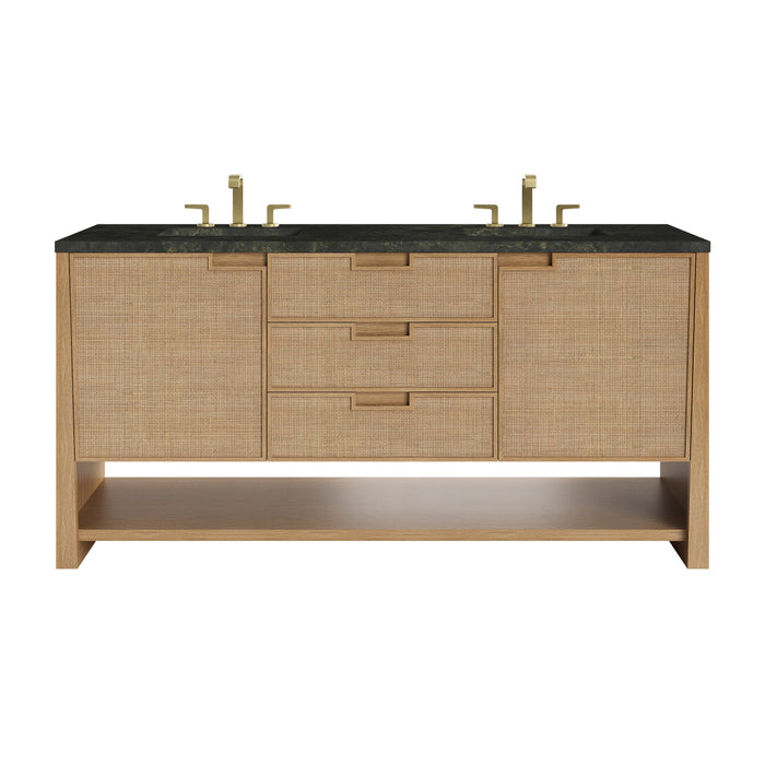 James Martin Solene 72" Double Bathroom Vanity, Seaside Oak