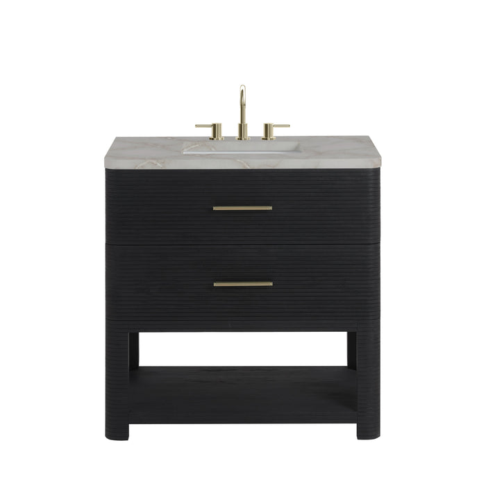 James Martin Lucian 36" Single Bathroom Vanity, Carbon Oak