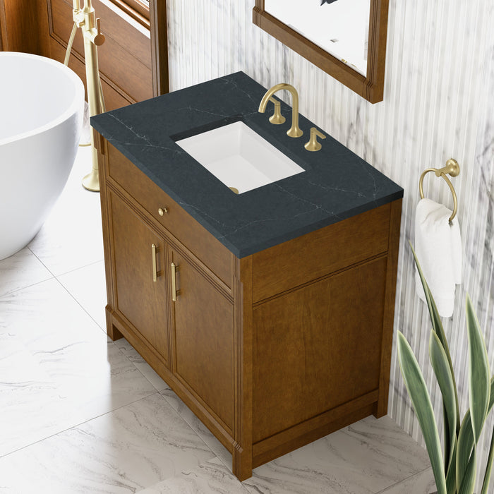 James Martin Bellshire 36" Single Bathroom Vanity, Honey Oak