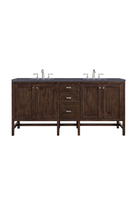 James Martin Addison 72" Double Bathroom Vanity, Mid-Century Acacia
