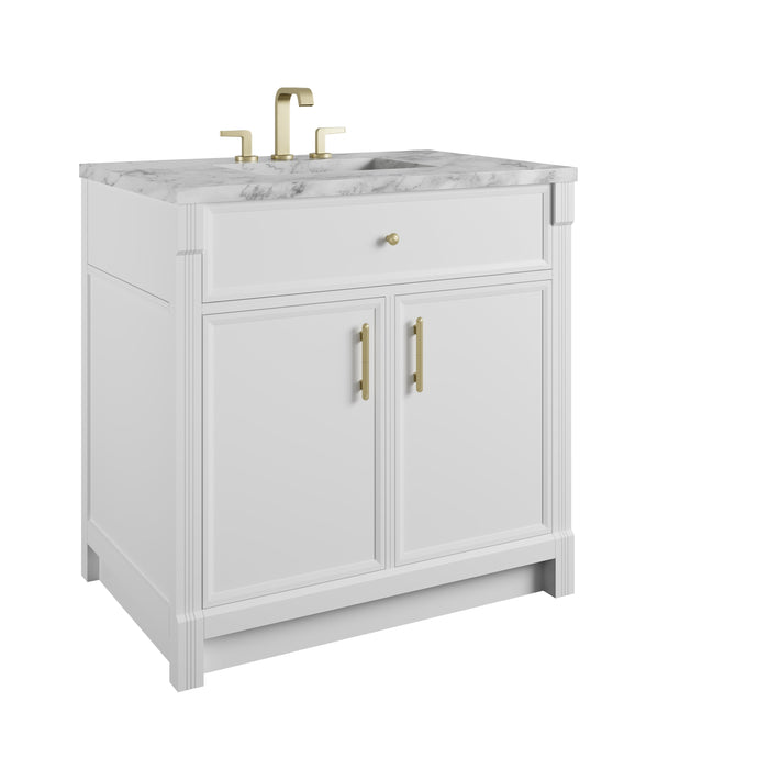 James Martin Bellshire 36" Single Bathroom Vanity, Bright White