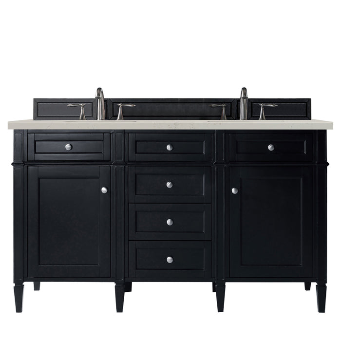 James Martin Brittany 60" Double Bathroom Vanity, Black Onyx