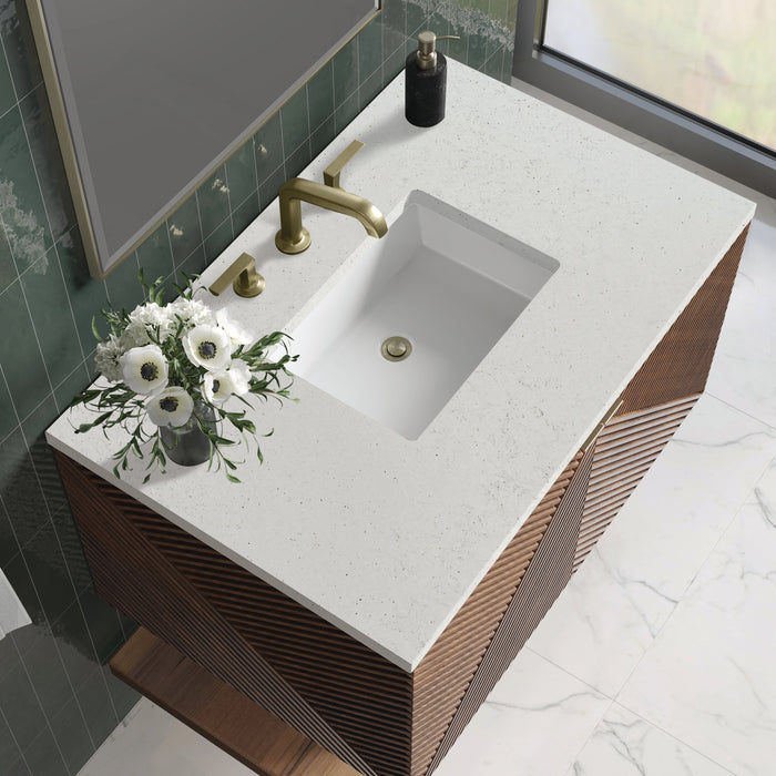 James Martin Marcello 36" Floating Single Bathroom Vanity, Chestnut