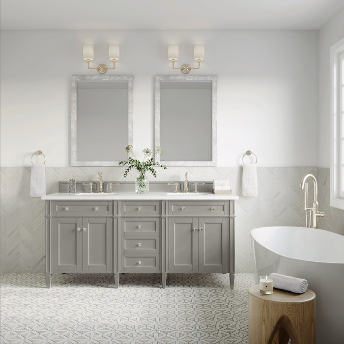 James Martin Brittany 72" Double Bathroom Vanity, Urban Gray