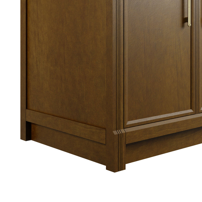 James Martin Bellshire 96" Single Bathroom Vanity, Honey Oak