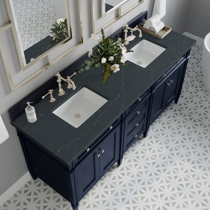 James Martin Brittany 72" Double Bathroom Vanity, Victory Blue