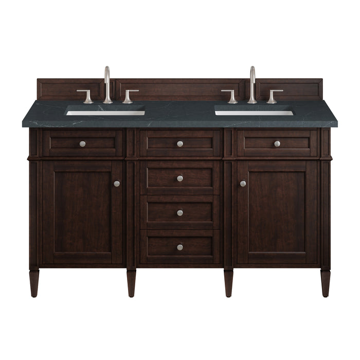 James Martin Brittany 60" Double Bathroom Vanity, Burnished Mahogany