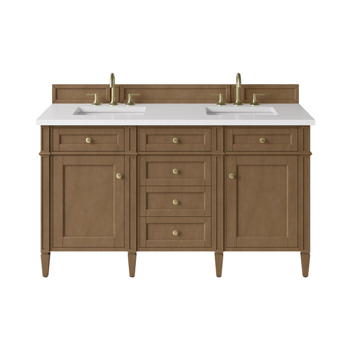 James Martin Brittany 60" Double Bathroom Vanity, Pecan