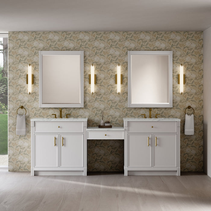 James Martin Bellshire 96" Double Bathroom Vanity, Bright White