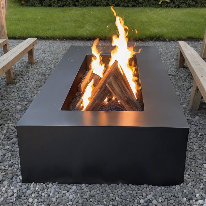 Rectangular Steel Fire Pit - FREE SHIPPING!