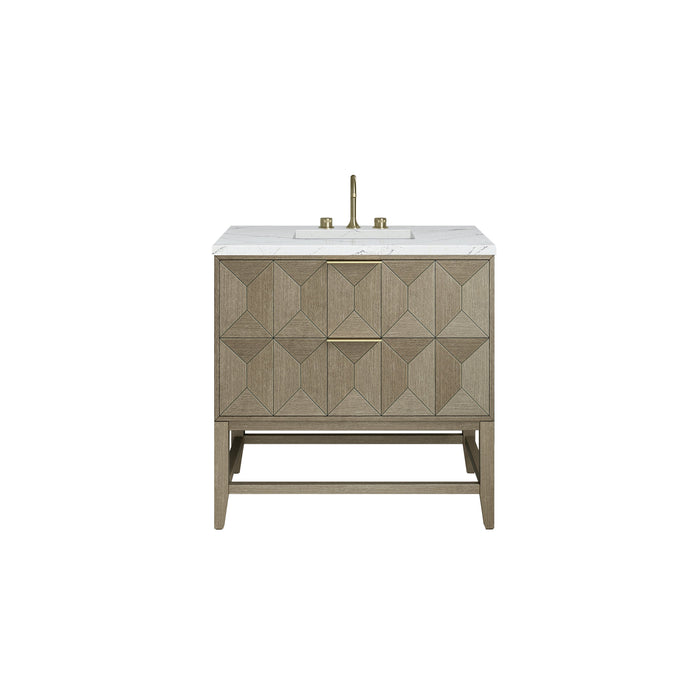 James Martin Emmeline 36" Single Bathroom Vanity, Pebble Oak