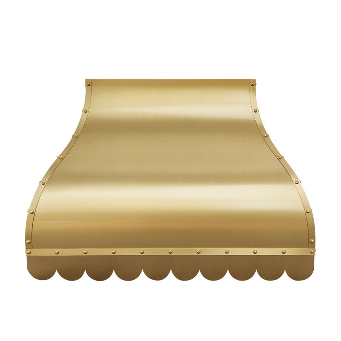 Scalloped Custom Brass Range Hood