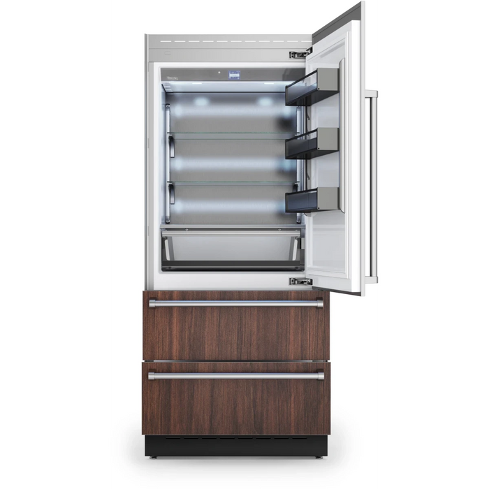 Viking® 36" Custom Panel Fully Integrated Bottom-Freezer Refrigerator-FDBMIC7360