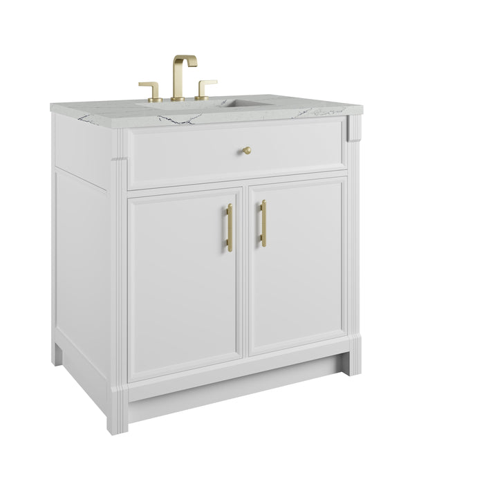 James Martin Bellshire 36" Single Bathroom Vanity, Bright White