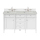 James Martin Brittany 60" Double Bathroom Vanity, Bright White