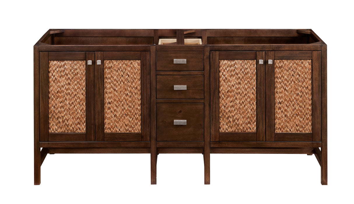James Martin Addison 72" Double Bathroom Vanity, Mid-Century Acacia