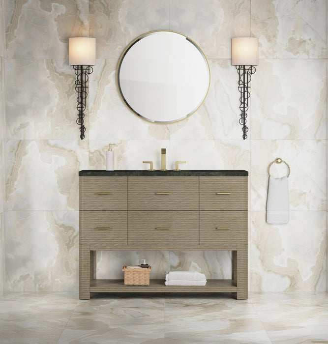 James Martin Lucian 48" Single Bathroom Vanity, Pebble Oak
