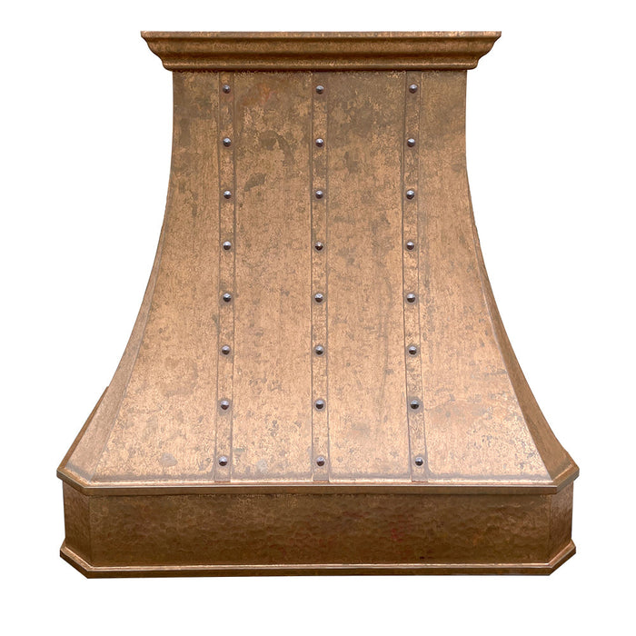 Rustic Curve Custom Copper Range Hood
