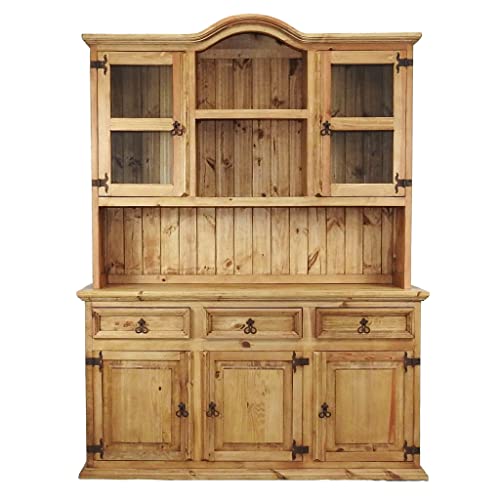 Rustic Traditional Medium Hutch & Buffet - Farmhouse Kitchen and Bath