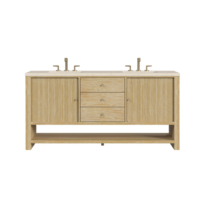 James Martin Marigot 72" Double Bathroom Vanity, Sunwashed Oak