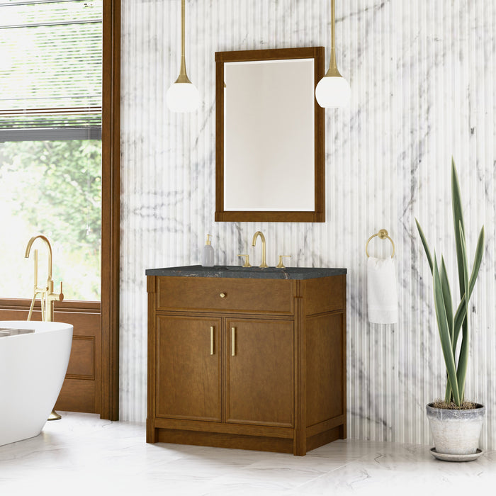 James Martin Bellshire 36" Single Bathroom Vanity, Honey Oak