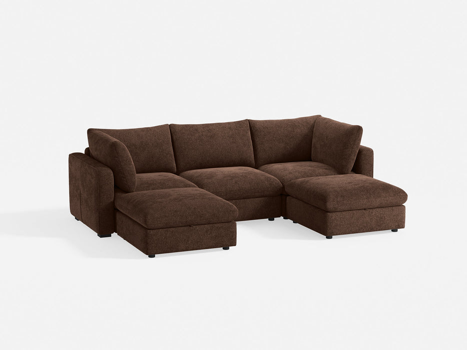 RUBIK V 3 Seats with 2 Ottomans