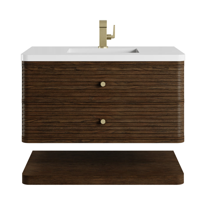 James Martin Allamari 36" Floating Single Bathroom Vanity, Sable