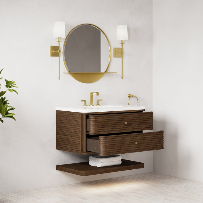James Martin Allamari 36" Floating Single Bathroom Vanity, Sable